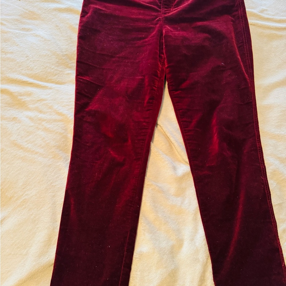 Lands' End Rich burgundy Velvet Pants